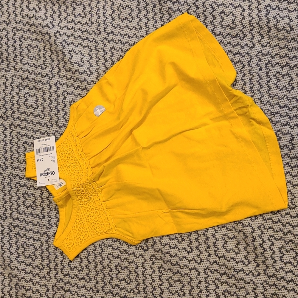 NWT OshKosh Yellow Tunic Top Size 18-24M